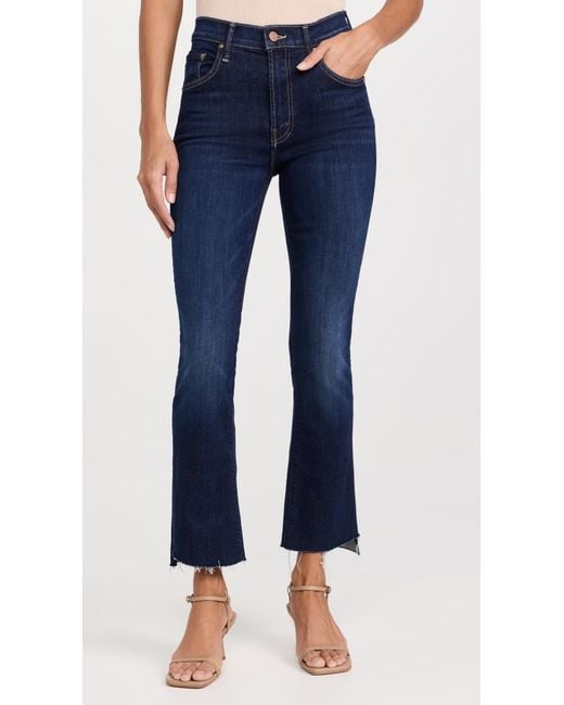 Mother Blue The Insider Crop Step Fray Jeans
