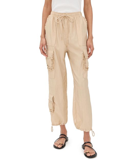 Cinq À Sept Natural Ruffle Nitsan Parachute Pants