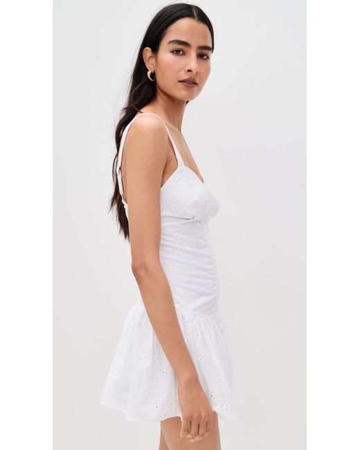 dylan mini dress white Dylan White Round Neck Short Sleeve Mini Dress