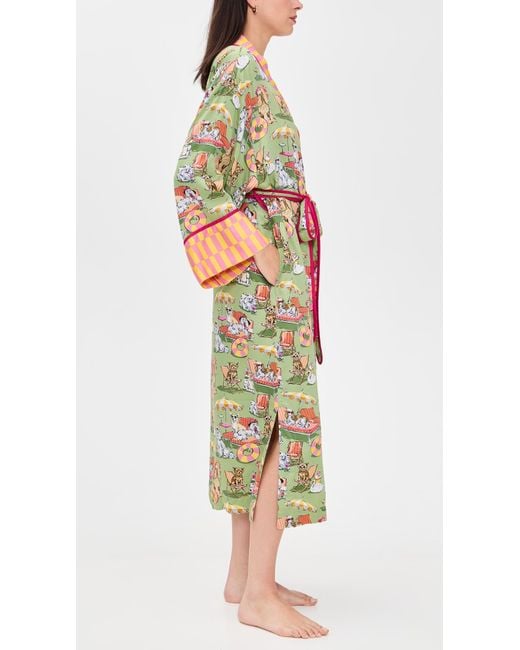 Printfresh Multicolor Eco Satin Robe