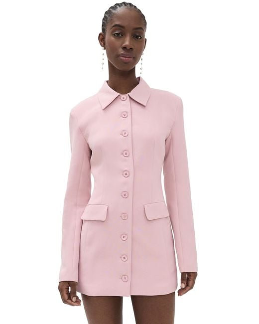lioness pink dress Cheri Mini in stitch hemline Lioness Pink/Blush Glory Dress by
