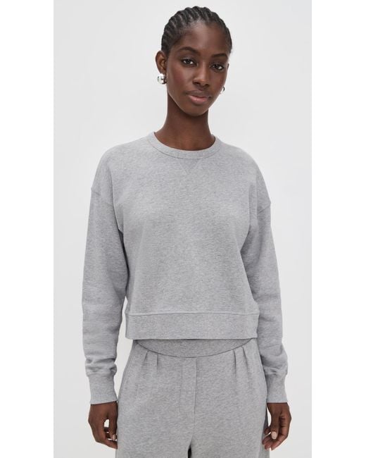 La Ligne Gray Cropped James Sweatshirt