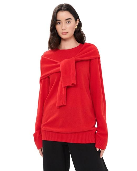 Source Unknown Red Tio Extra Shawl Sweater