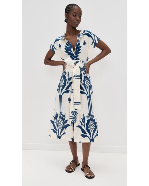 ANDRES OTALORA Blue Shareer Dress