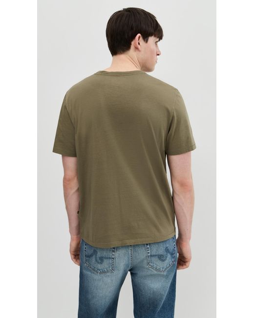 Billy Reid Green Washed Tee for men