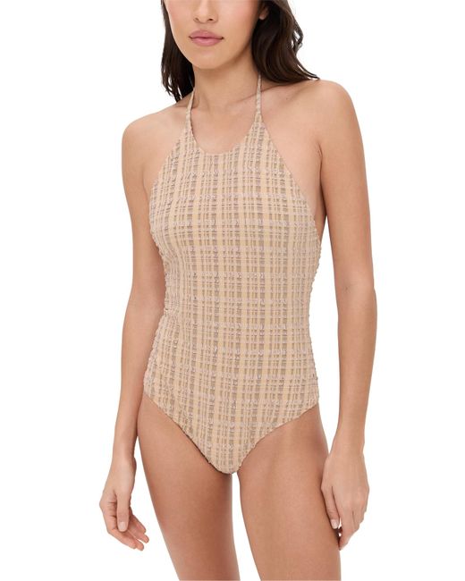 Lisa Marie Fernandez Pink Halter Maillot