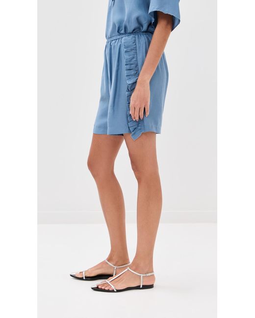 BITE STUDIOS Blue Cali Frill Shorts