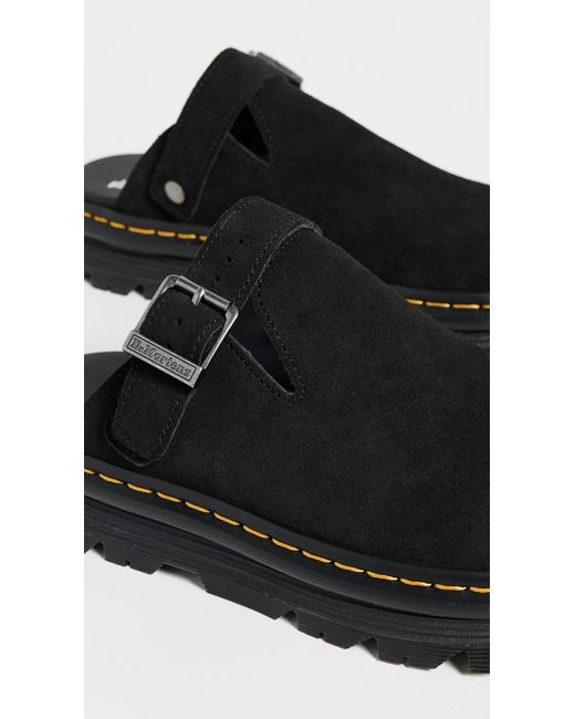 Dr. Martens Black Zeb Zag Mule ( E.H Suede) Shoes