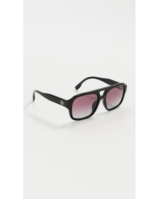 Tory Burch Ty7224U Pilot Sunglasses in Black | Lyst display picture 2