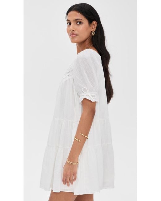 Free People Sandy Shores Babydoll Dress in White | Lyst Free People Sandy Shores Babydoll Dress in White | Lyst