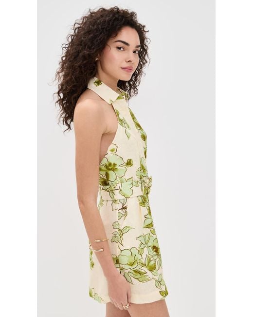 Hevron Yellow Asha Romper