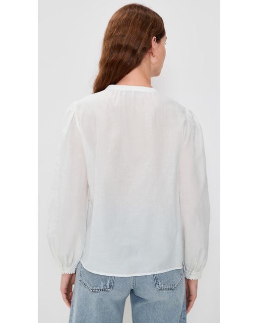 Re/done White Tate Blouse