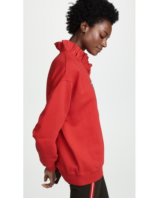 KENZO Tiger Ruffle Sweatshirt in Red Lyst