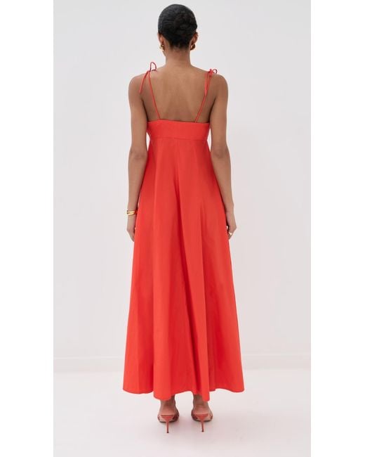 Rosie Assoulin Red High Garden Maxi Dress