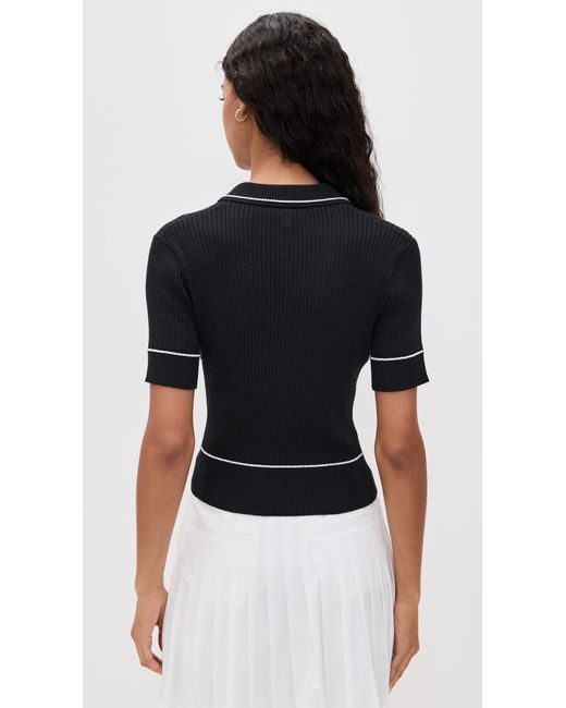 Rhone Black Birdie Sweater Polo