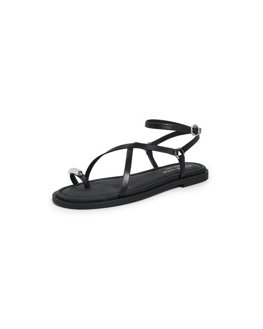 Rag & Bone Black Geo Strappy Ring Sandals
