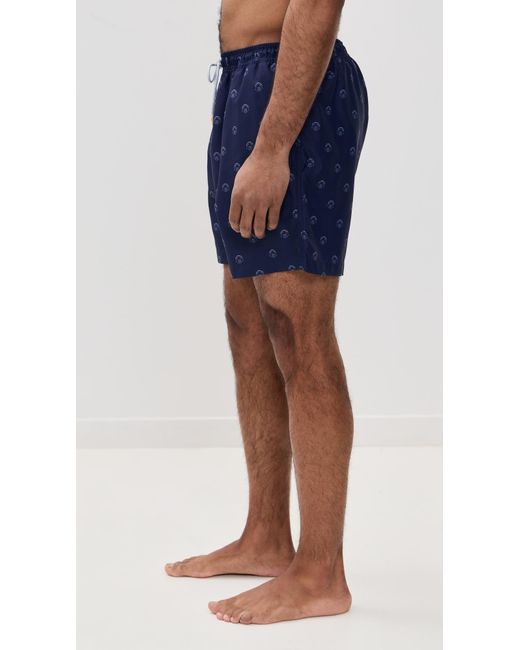 Ancora Blue Nebulic Swim Trunks 5.5 for men