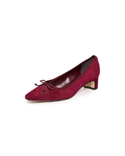 Sam Edelman Red Rinda Suede Ballet Heels