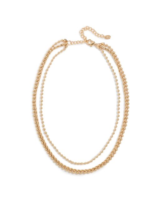 Argento Vivo White Sphere & Rope Layer Necklace