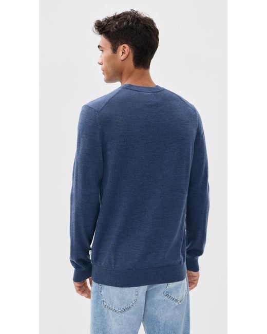 NN07 Blue Ted Soft Wool Sweater for men