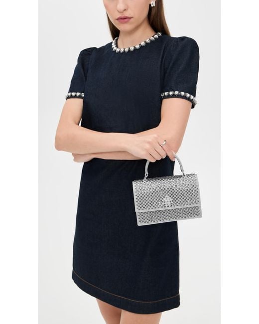 Tory Burch Multicolor Kira Satin Embellished Mini Top Handle Bag