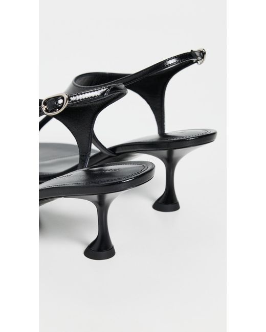 Proenza Schouler Black Tee Thong Sandals