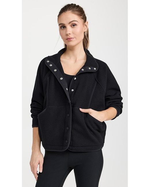 Outdoor voices rec fleece snap jacket Clearance