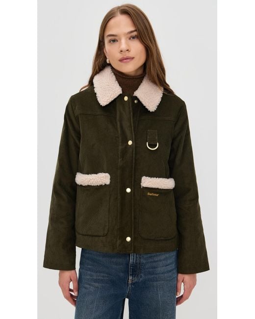 Barbour Black Tabitha Casual Corduroy Jacket