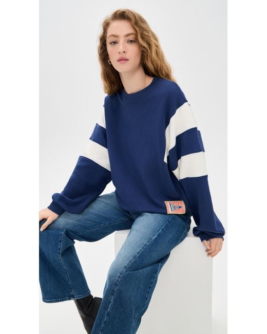 Mother Blue The Drop Square Sweatshirt