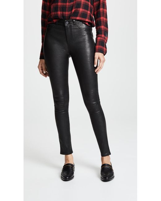 Paige leather leggings hot sale
