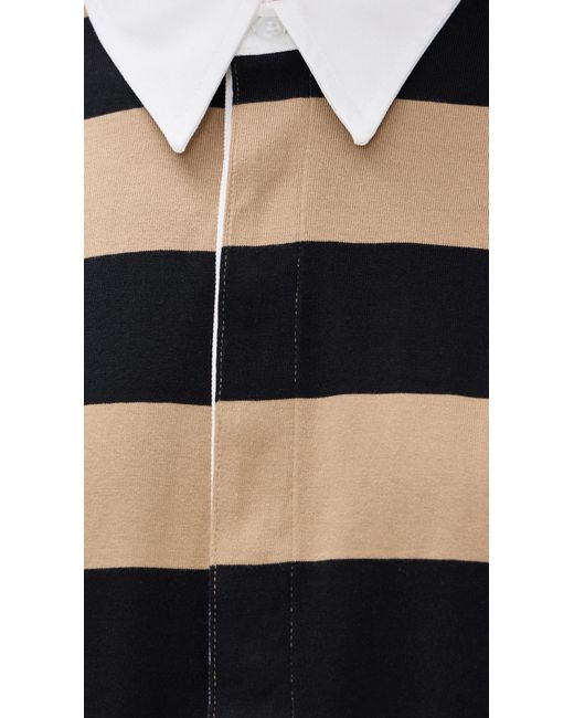 GOOD AMERICAN Black Jersey Polo Mini Dress