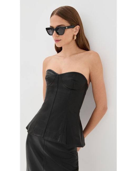 Jonathan Simkhai Black Tyla Bustier Top