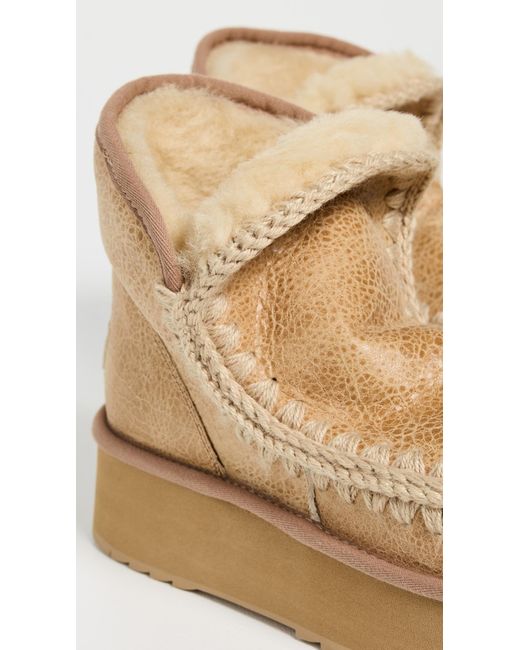 Mou White Mini Platform Boots