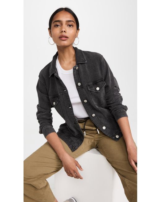 Z Supply Knit Denim Jacket in Vintage Black (Black) Lyst