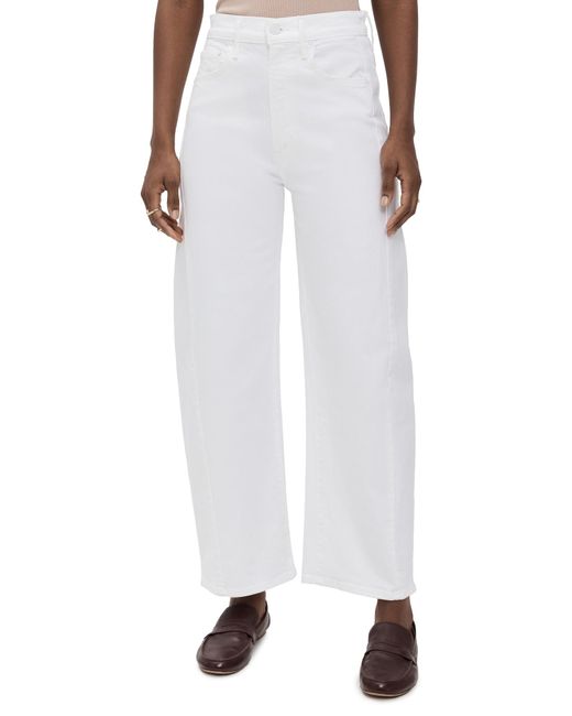 Mother Half Pipe Ankle Jeans in White | Lyst