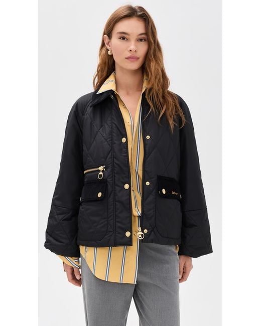Barbour Black Martha Quilted Barn Jacket