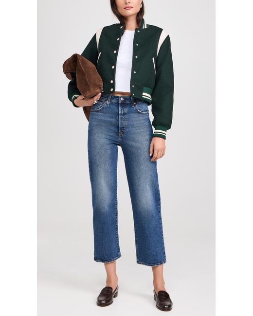 Levi's Blue Ribcage Straight Ankle Jeans