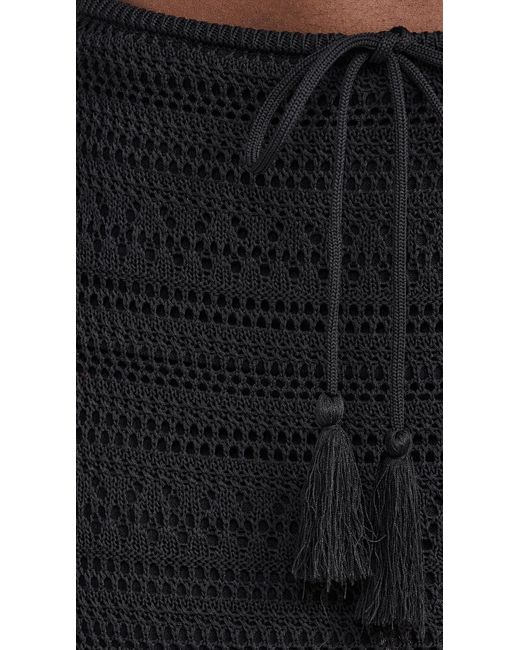 PQ Swim Black Crochet Long Skirt