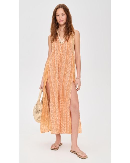 Poupette Multicolor Long Dress Nava Stripe Coverup