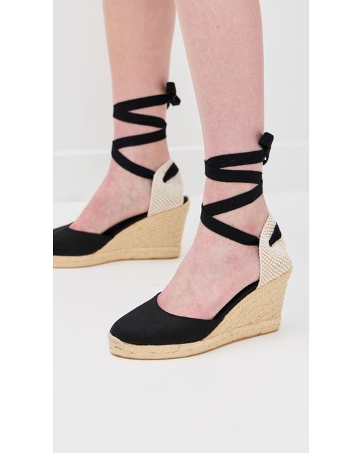 Soludos Black Marseille Wedge Espadrilles