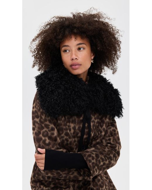 Apparis Black Eliza Shearling Collar