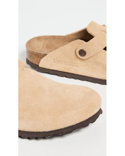Birkenstock White Boston Clogs