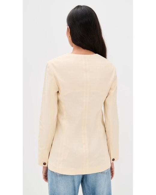 Rag & Bone Natural Roslyn Linen Blazer