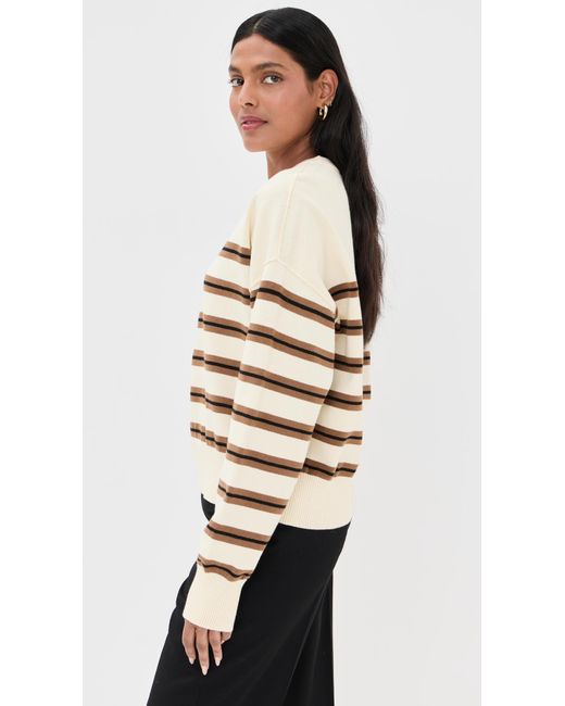 Le Bos Black Striped Boxy Pullover