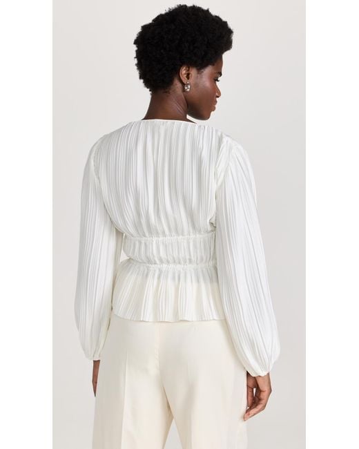 Wayf White Tie Front Blouse