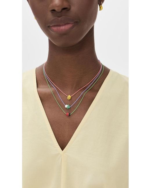 Clare V. White Ceramic Bead Necklace Set