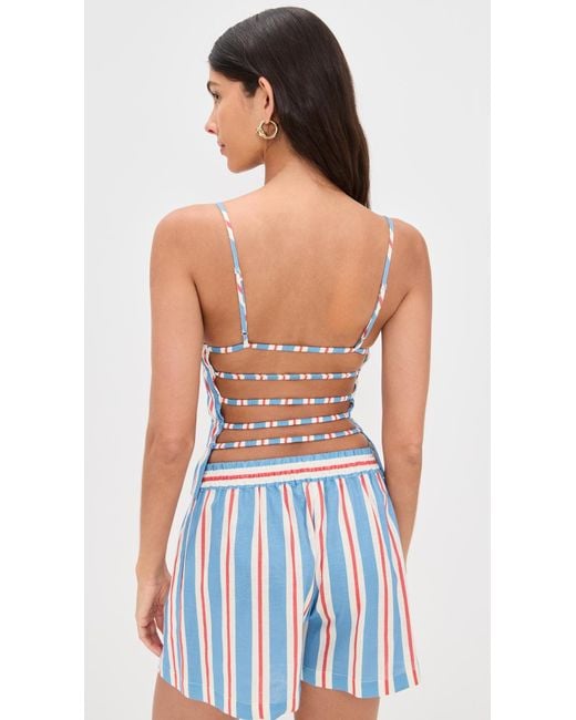 Solid & Striped Blue The Delta Top