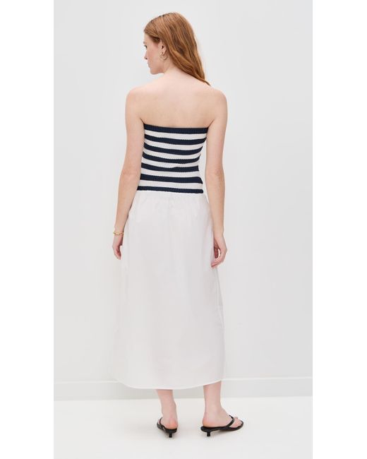 Onia Black Crochet Knit Poplin Maxi Dress