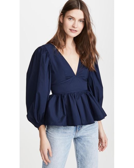 Staud Blue Luna Top