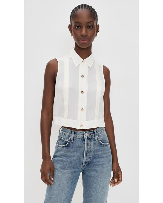 Hevron Blue Vera Top